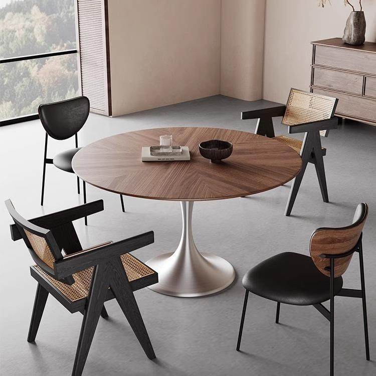 奶2古油系实木圆形YKJ0518餐椅子205新款不锈钢法式桌复古中风小,住宅家具,餐桌+餐椅,淘宝优惠券,粉丝福利购,淘宝优惠卷