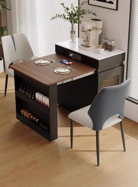 简约实木岛餐WCW多桌一体小户台型功能新款全折叠家用桌伸缩吃饭