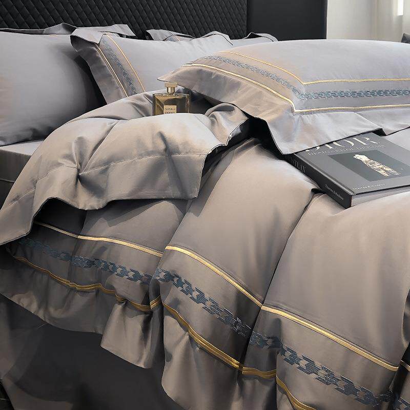 轻1奢2PNL00S棉长绒棉四件套00全棉床品床单被套床上4纯件套