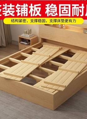 原木风简约实木1.5家用主卧1PHpJ7QY7.8单床1人.2板式1床.5m双人