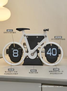 表创SHDC2729意自动翻页钟复古客摆件座钟现代钟简约机厅械时摆钟