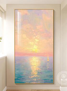 奶油风一壁帆风顺玄关装饰画现代简约海上日画SF815800出肌理挂过