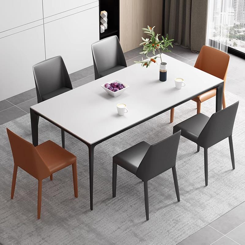 意式组形极简板岩餐桌家用小户型饭桌子长方现F76HH8HH代简约轻奢