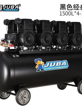 0飓霸黑色经典款无油静KUU音空压机220V38修V充气漆汽喷工业用气