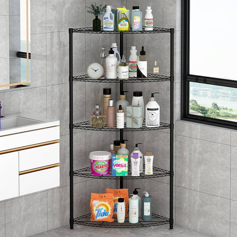 浴室置物架卫生间纳盆架厕所洗脸手间QLP艺收架子多层三铁角架智