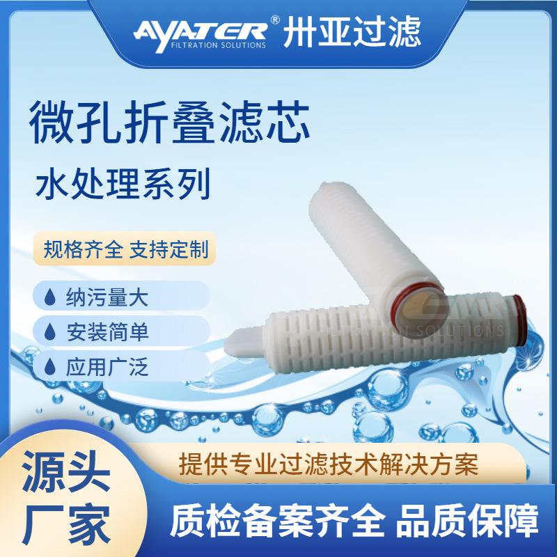 5英寸0.22微米226接口pp微孔膜折叠滤芯PTFE保安精密过滤器滤芯