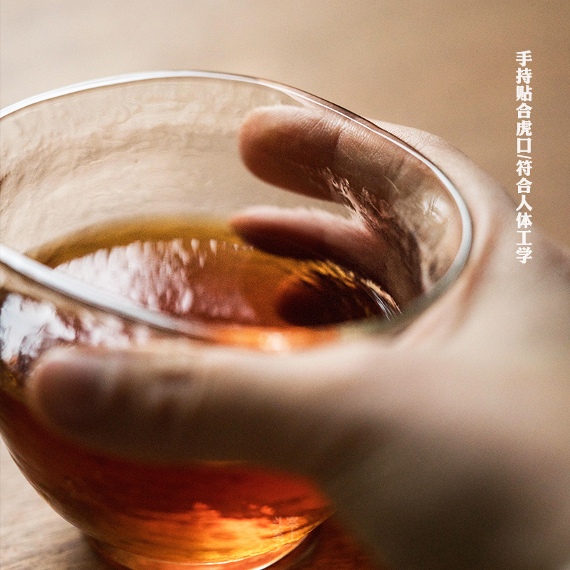 斗室案上纯手工吹制加厚耐热玻璃公道杯功夫茶透明分茶器匀杯茶海