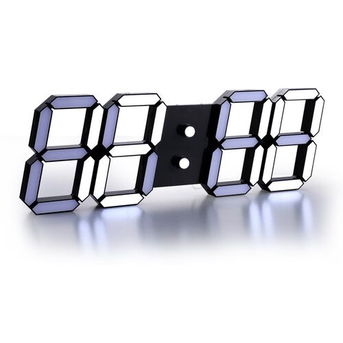 彩色静音LED数字挂钟时钟遥控操作彩色亮度自动调节