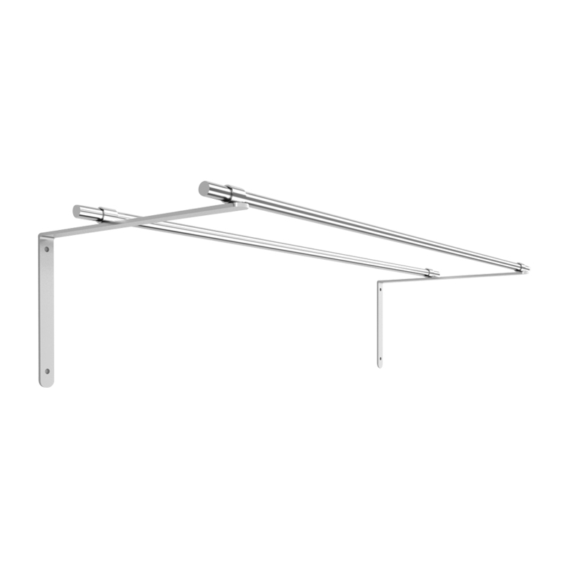 阳台窗外晒衣杆侧装三角支架晾衣杆不锈钢外墙固定式三脚架晾衣架