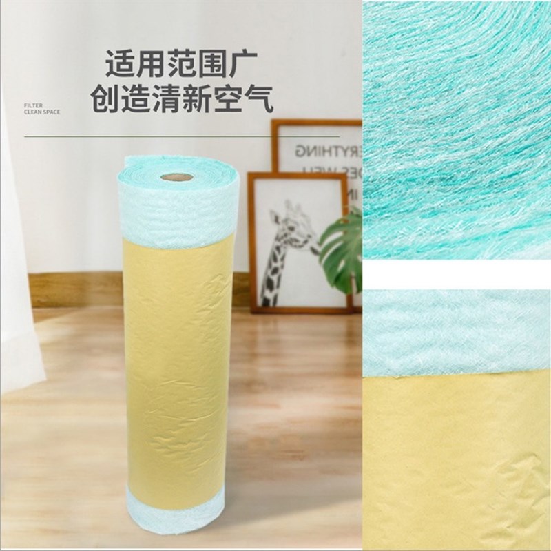 喷烤漆房过滤棉玻璃纤维棉 漆雾毡 绿白棉烤漆房空气过滤棉