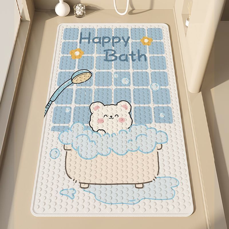 卫生间地垫浴室淋浴房防滑垫家用洗澡间儿童防摔踩脚垫PVC防水垫