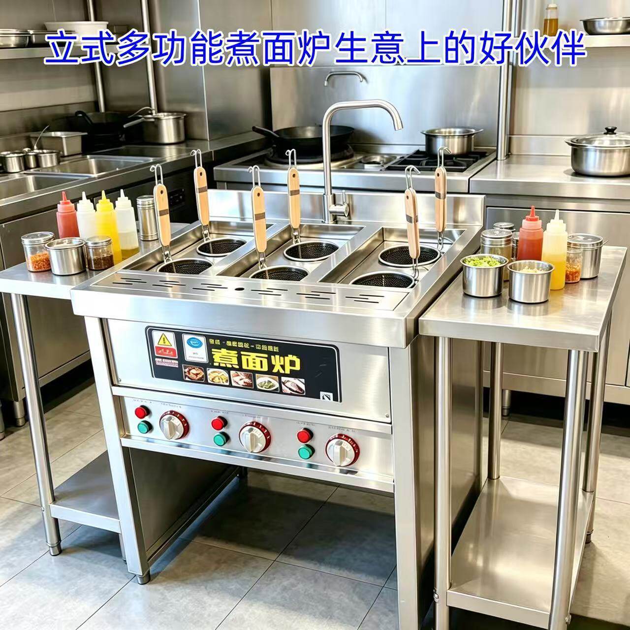 商用六孔电热煮面炉立式