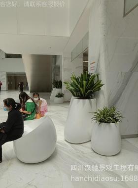 四川成都乐山玻璃钢55301花器 供应家医院酒大堂大厅厂种店植花器