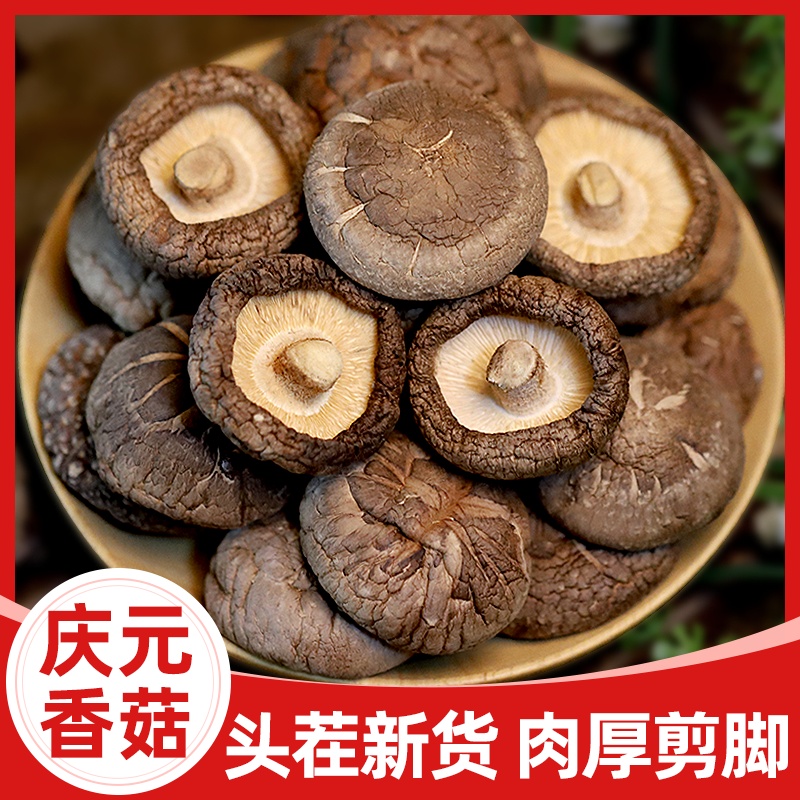 庆元香菇特级干货非野生商用来了直播间姐姐脆小营养菌菇炖汤煲汤