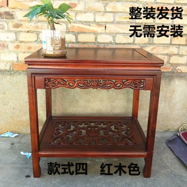 花架花几实木中式沙发边桌茶几多层置物架简约客厅木质盆景鱼缸架