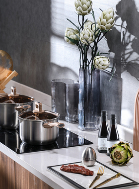 样板房间厨房摆件软装橱柜展厅样板房陈设装饰品砧板道具锅具套装