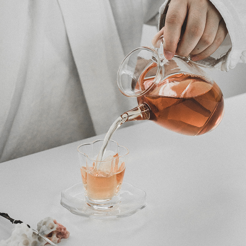 器想耐热玻璃泡茶壶仿宋执壶公道杯花茶红绿茶过滤透明分茶器茶具