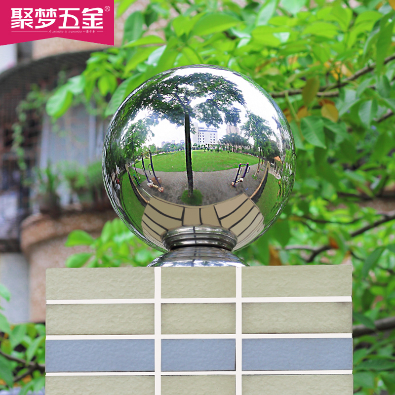 不锈钢球空心圆球带座连体球装饰球201大门柱子楼梯扶手金属球