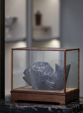 邸高样板房间软装饰品方形透明玻璃展示柜罩子保护防尘博古架摆件