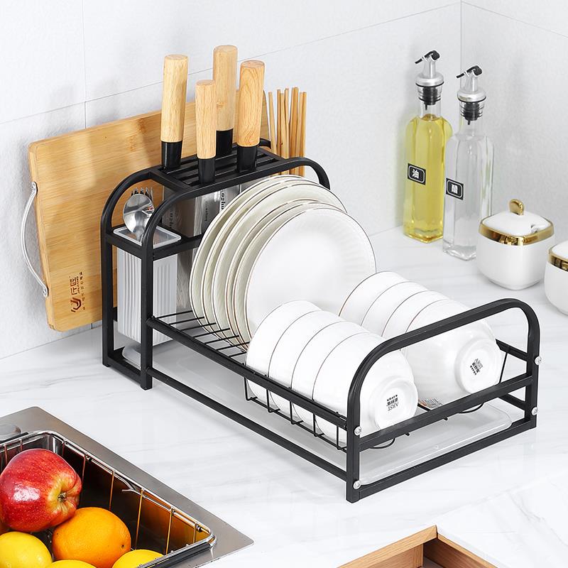 厨房碗碟筷收纳架水槽置物架台面放碗架盘子沥水架不锈钢收纳盒子
