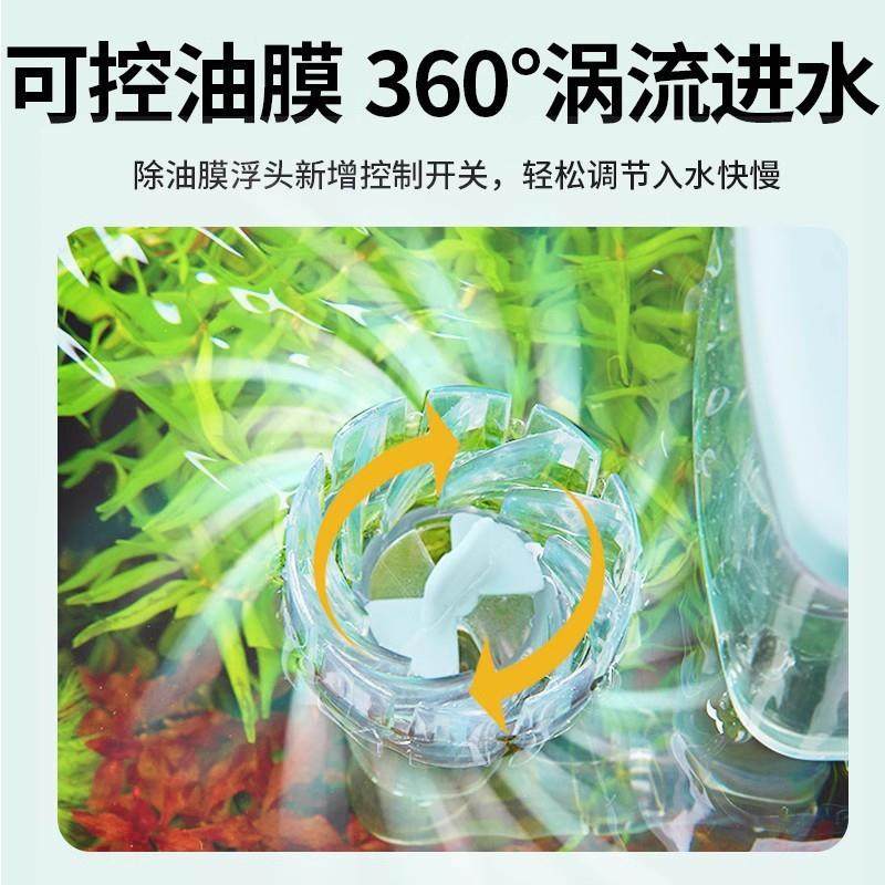 圆形鱼缸循环水泵过滤器大小净水三合一瀑布滴流盒绿波壁挂式3层