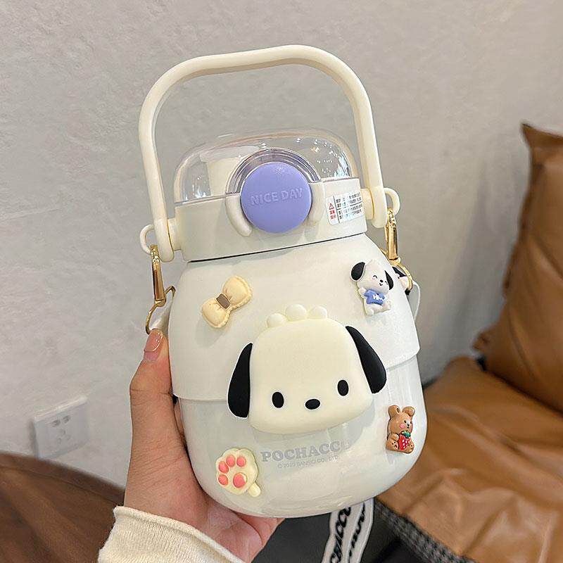 儿童保温杯女生可爱大容量双饮水杯便携学生316食品级大肚吸管杯