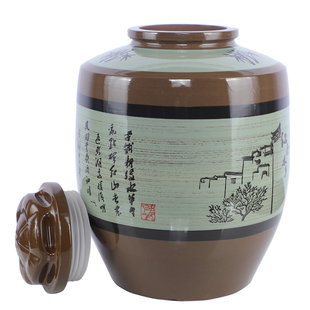 酒坛子密封盖 加厚土陶瓷50斤酒坛200斤酒缸500斤酒罐储存白果泡装