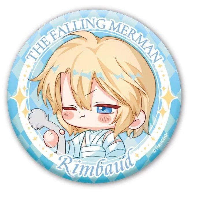 新款【限量】人鱼陷落漫画周边兰波生日限定吧唧马口铁亮膜自制徽