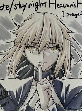 现货FATEstaynight间桐樱远阪凛saber卫宫士郎伊莉雅原画色纸周边