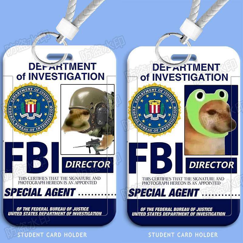 区突围FBI学生饭卡滑盖卡套公交卡ins风保护套门禁校园卡