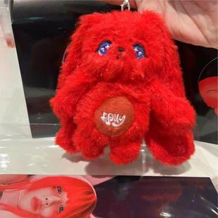 宋雨琦solo同款红兔子Gigi 线下咖啡厅同款毛绒挂件钥匙扣