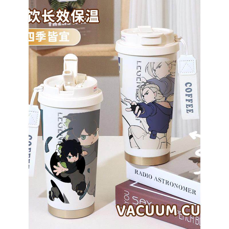 詹罗小黑电影2风扇周边萌Q版女生御寒水杯，出门便携纪念品