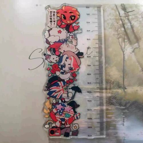 countryhumans ch国拟五常周边15cm亚克力尺子直尺学生谷子收藏
