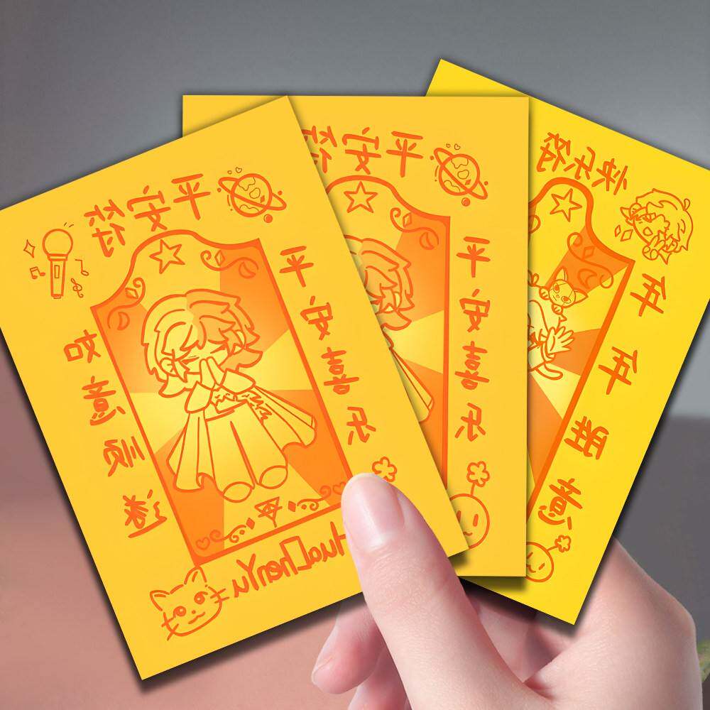 花花祝福卡华晨宇火星演唱会创意周边小卡火姐专属平安喜乐好运卡
