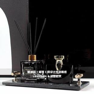简约现代样板房卫浴洗手间摆件浴柜卫浴摆件托盘香薰家居饰品软装