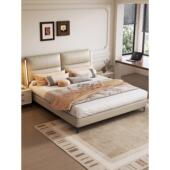 意大利现代简约纳帕皮革智能电动可调多功能网红卧室智能软床