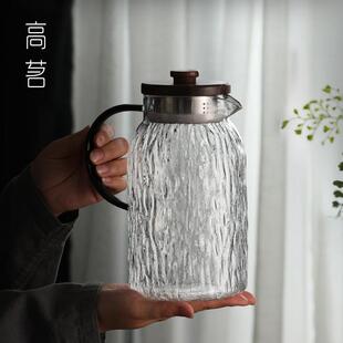 防爆玻璃冷水壶耐高温柠檬冷水壶水杯套装耐热大容量茶壶水瓶家用