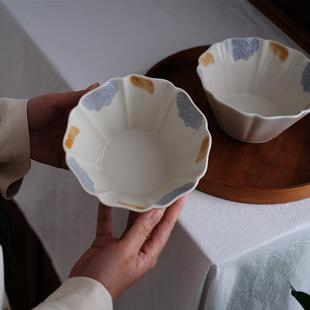 草木灰日式 川谷 可爱面碗家用大碗汤碗果盆沙拉碗高颜值陶瓷餐具