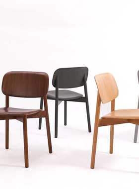 sort丹麦HAY黑色白橡木椅子北欧餐椅现代简约时尚靠背椅实木创意