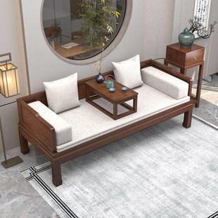 罗汉床新中式实木小户型禅意卧榻明式家俱白蜡木推拉沙发床榻家俱