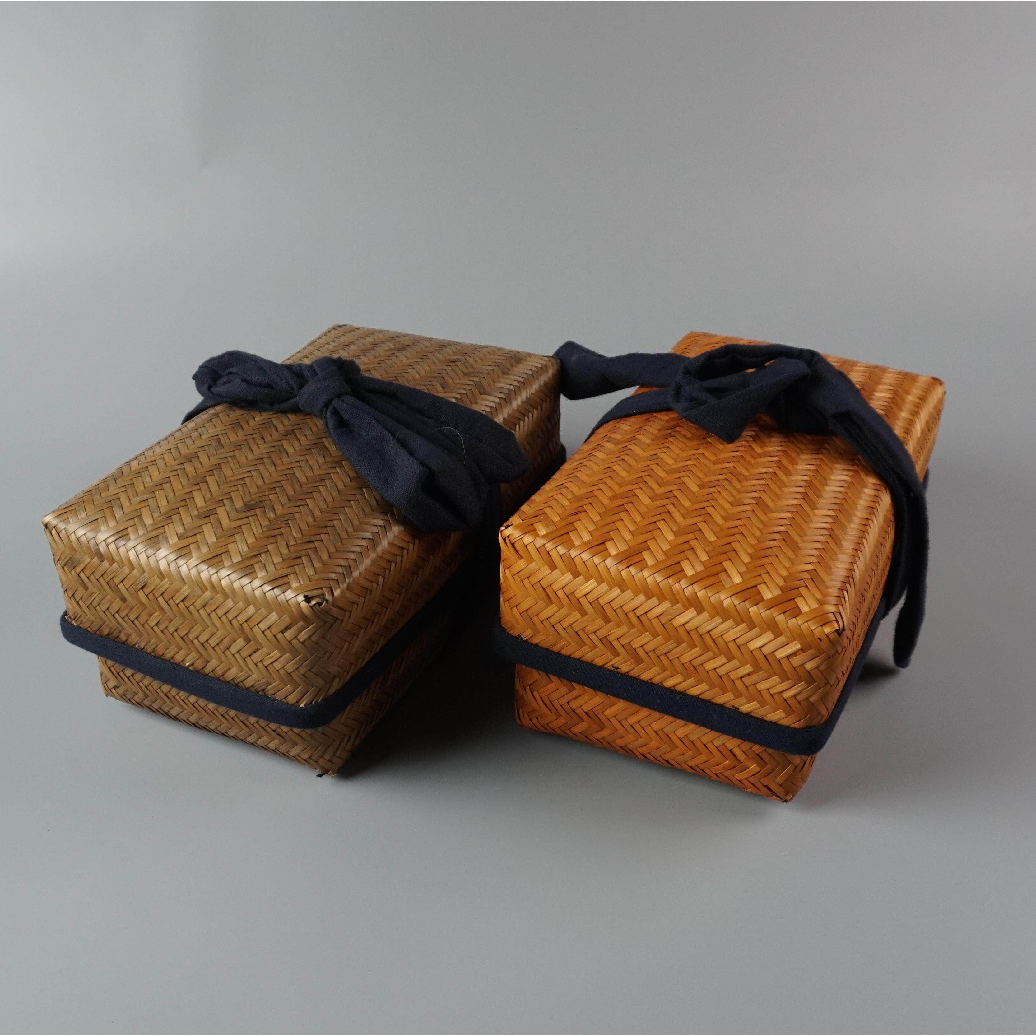 手工竹编带盖子收纳盒桌面整理盒彷古旅行收纳包茶盒茶笼茶具收纳,特色手工艺,竹编/竹雕,淘宝优惠券,粉丝福利购,淘宝优惠卷