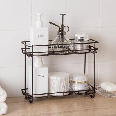 ORZ 卫生间桌面置物架夹缝双层收纳浴室洗手间免打孔洗漱台整理架