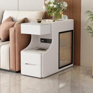 智能沙发边柜可移动边几带轮客厅家用高级感轻奢侧边柜水桶放置柜