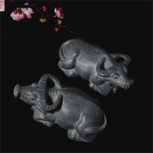 石牛摆件石雕青石卧牛生肖牛水牛黄牛斗牛镇宅招财风水雕刻石头牛