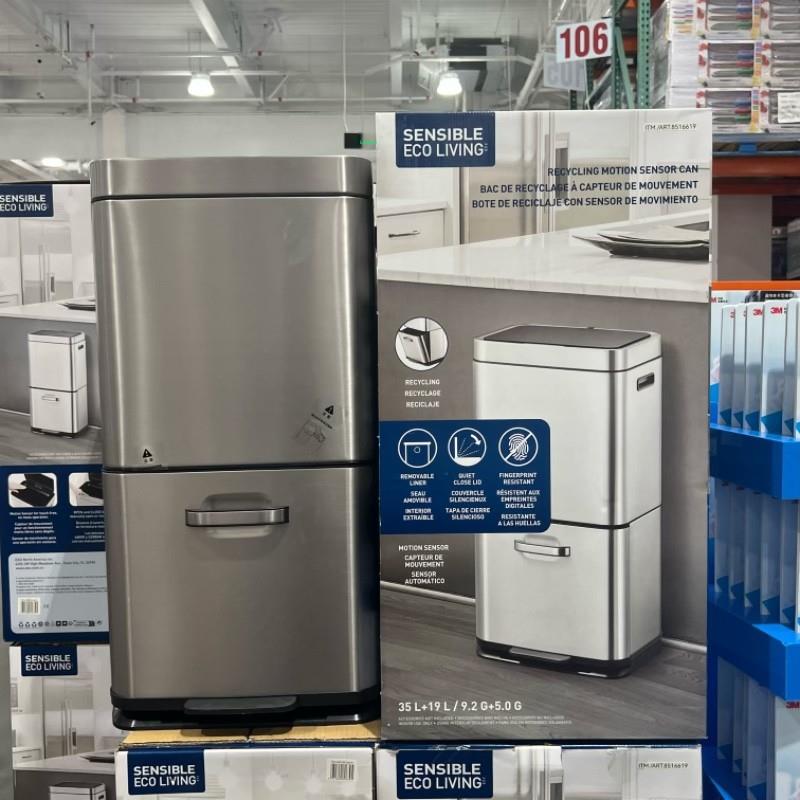 开放市场客代eko双层厨房垃圾桶传感器分类家用不锈钢干湿踏板19