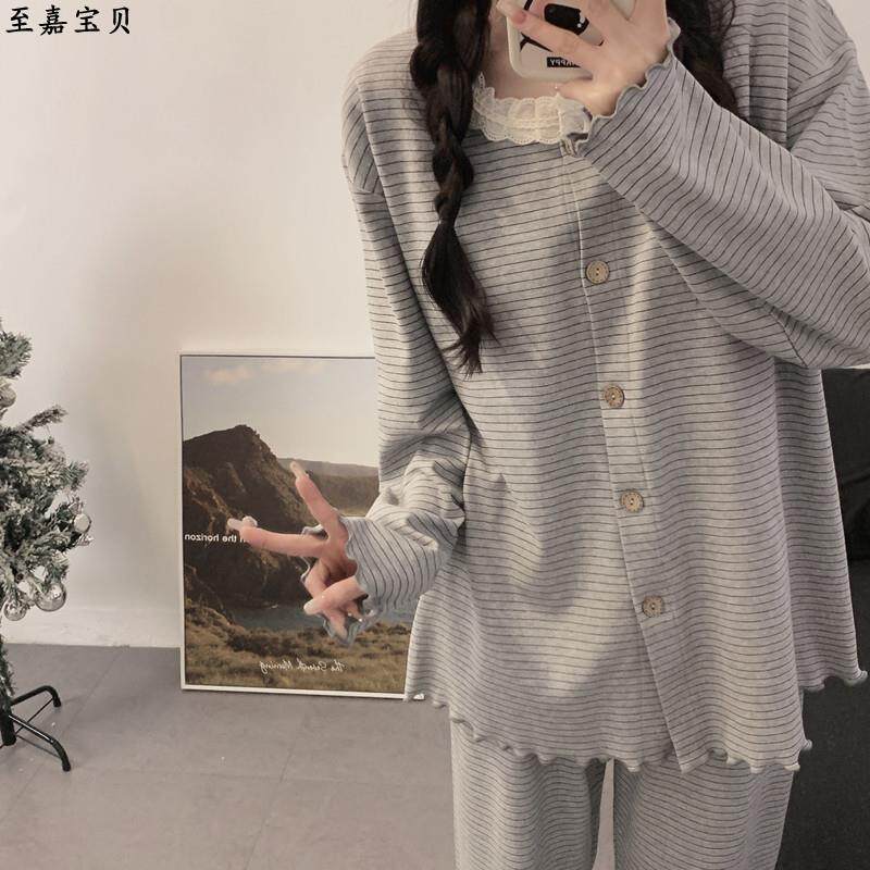 带胸垫月子服孕期哺乳期两用孕妇睡衣夏女士怀孕套装春秋季家居服