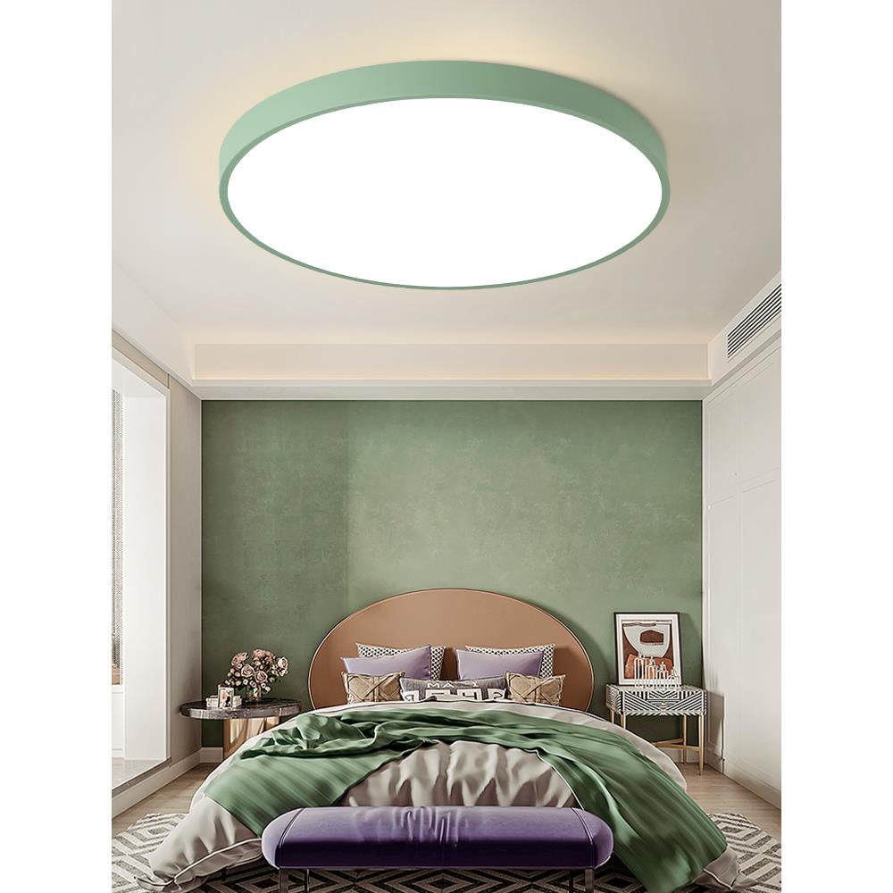 CNMDXRB马卡龙北欧卧室灯新款现代简约吸顶灯儿童灯超薄led灯具