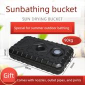 自驾游车顶水箱扁平卧式 食品级车载旅行洗手加厚晒水桶黑色储水箱