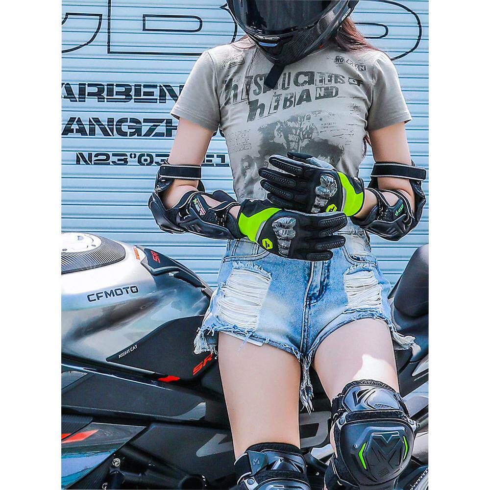 摩爵仕摩托车骑行手套夏男女透气冰丝碳纤维防摔摩旅机车手套M30