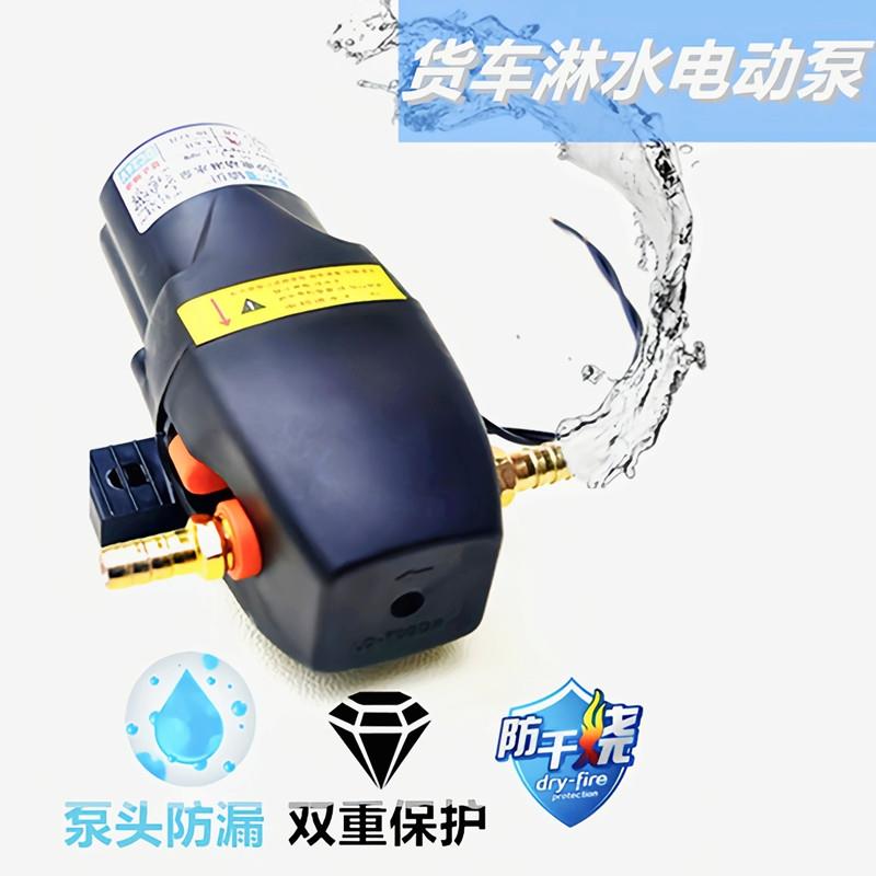 货车淋水泵12v24v刹车淋水器泵增压泵电动抽水泵电机自吸泵防干烧